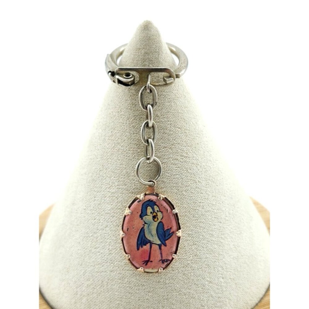 Vintage 1980 Walt Disney World‎ Productions Parks Two-Tone Keychain Bluebird